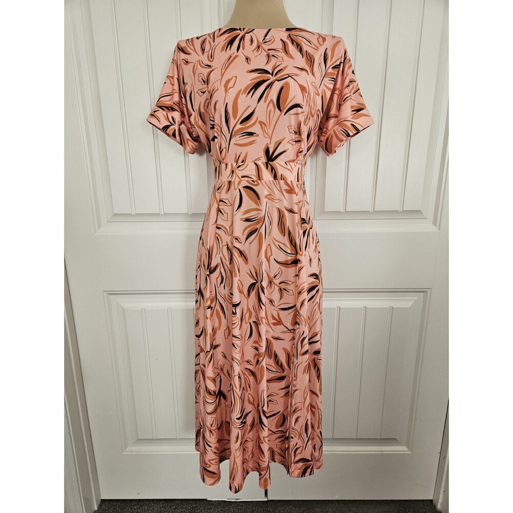 Alexia Admor Foliage Midi Dress Side Slit Size XS NWT